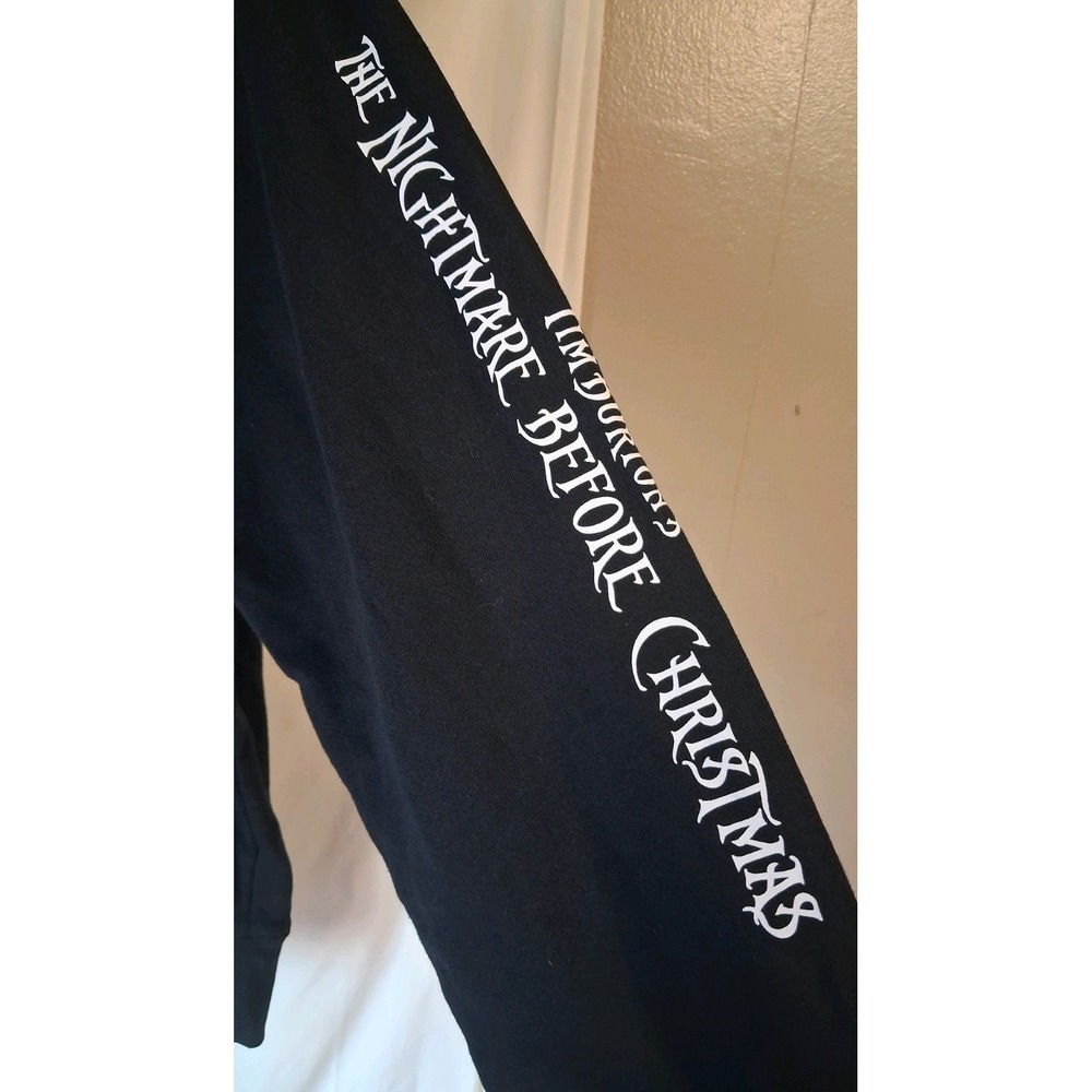 Nightmare Before Christmas Black/White Hoodie Men's Large NWT - Picture 3 of 7